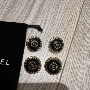St John Black and Gold Buttons set of 4